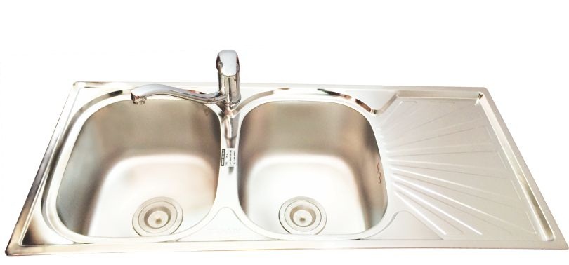 Double-trays one-table sink