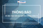 THÔNG BÁO THAY ĐỔI ĐỊA ĐIỂM VĂN PHÒNG CÔNG TY