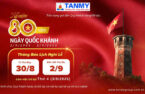 THÔNG BÁO LỊCH NGHỈ LỄ 02/09/2025