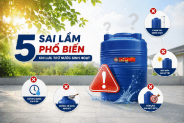 5 SAI LẦM PHỔ BIẾN KHI TRỮ NƯỚC SINH HOẠT NHIỀU GIA ĐÌNH ĐANG MẮC PHẢI